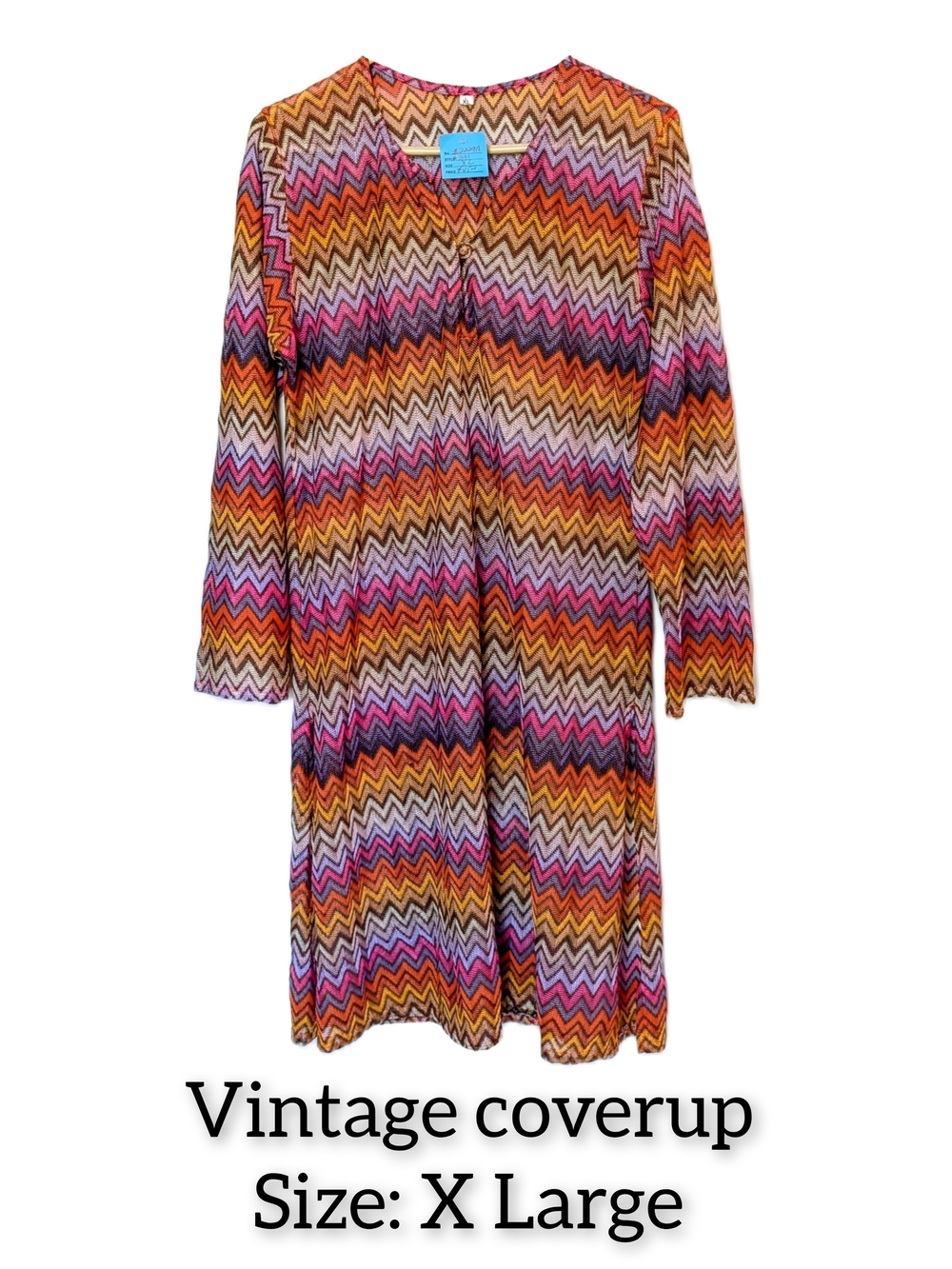 Vintage Zigzag Coverup in Multicolor